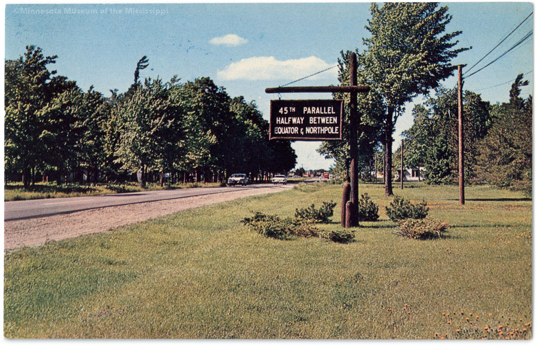 45th Parallel Sign